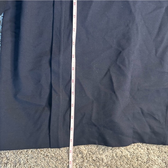 COS Short Sleeve Dress Large Navy knee length midi fit & flare office neutral - Picture 4 of 8